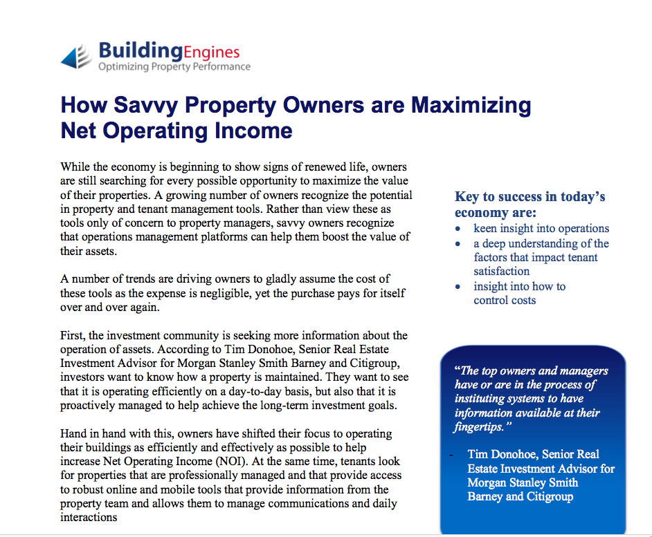 How to manage your building NOI.